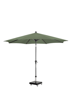 Pacific Riva Centre Pole Parasol & Base with Cover, 3m, Olive Green