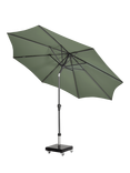 Pacific Riva Centre Pole Parasol & Base with Cover, 3m, Olive Green