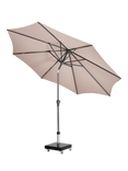 Pacific Riva Centre Pole Parasol & Base with Cover, 3m, Taupe