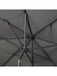 Pacific Riva Premium Centre Pole Round Parasol & Base with Cover, 3m, Faded Black