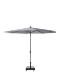 Pacific Riva Premium Centre Pole Round Parasol & Base with Cover, 3m, Manhattan Grey