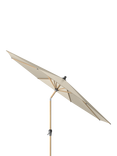 Pacific Riva Teak Centre Pole Round Parasol & Base with Cover, 3m, Champagne