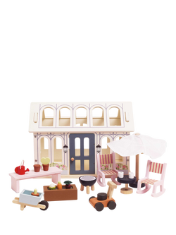 Le Toy Van Wooden Doll's House Conservatory Extension Play Set, Multi Multi