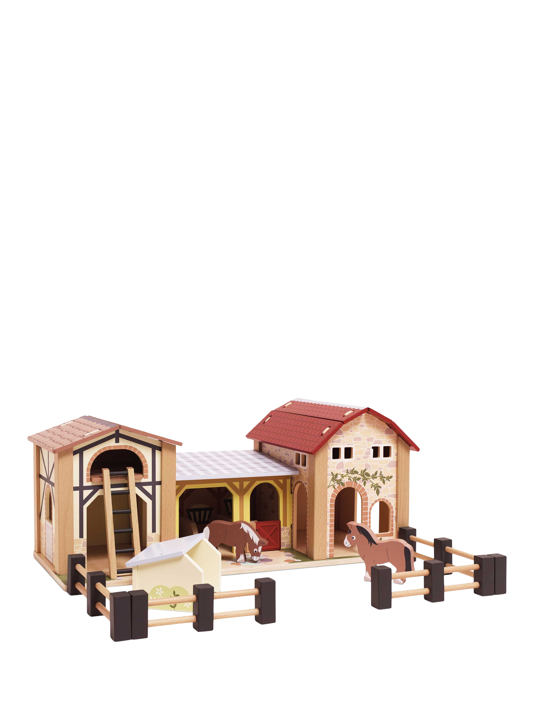 Le Toy Van Wooden Farmyard Stable