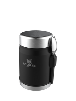 Stanley Vacuum Insulated Stainless Steel Flask & Spork, 400ml, Black