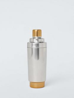 John Lewis Vintage Stainless Steel Cocktail Shaker, 600ml, Gold, Gold