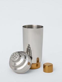 John Lewis Vintage Stainless Steel Cocktail Shaker, 600ml, Gold - view 2, Gold