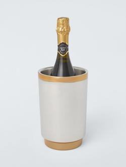 John Lewis Vintage Stainless Steel Wine Cooler, Gold - view 2, Gold