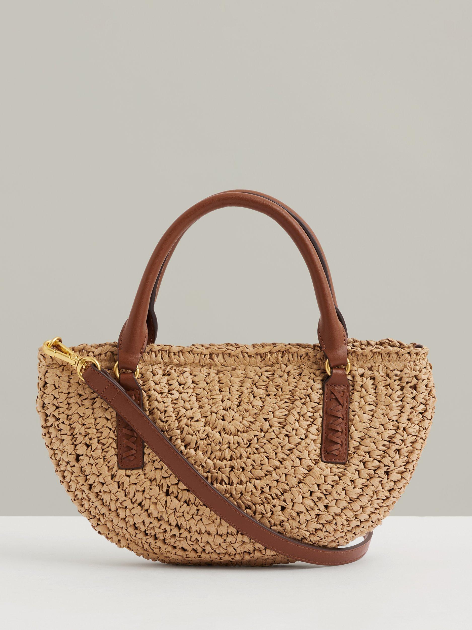 Product image 5 of 5, which shows Reiss Eden Raffia Woven Tote Bag, Natural