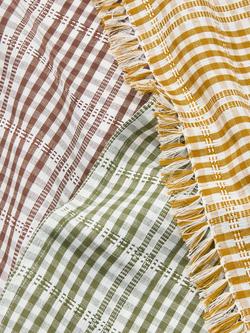 John Lewis Farmhouse Check Cotton Tea Towel, Set of 3, Multi - view 2, Multi