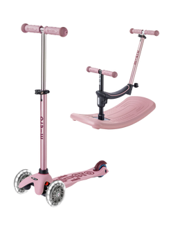 Micro Scooters Rock & Scoot Mini Micro 4-in-1 with Indoor Rocker, Pink