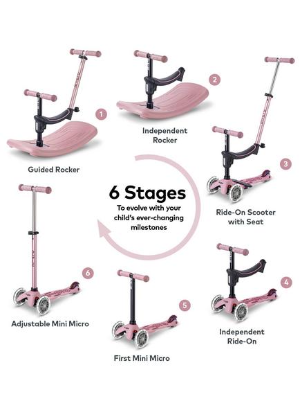 Micro Scooters Rock & Scoot Mini Micro 4-in-1 with Indoor Rocker - view 2, Pink