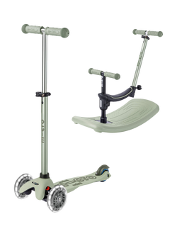 Micro Scooters Rock & Scoot Mini Micro 4-in-1 with Indoor Rocker, Green