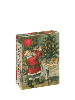 Laurence King Publishing John Derian Santa Trims the Tree Christmas Jigsaw Puzzle, 1000 Pieces, Multi
