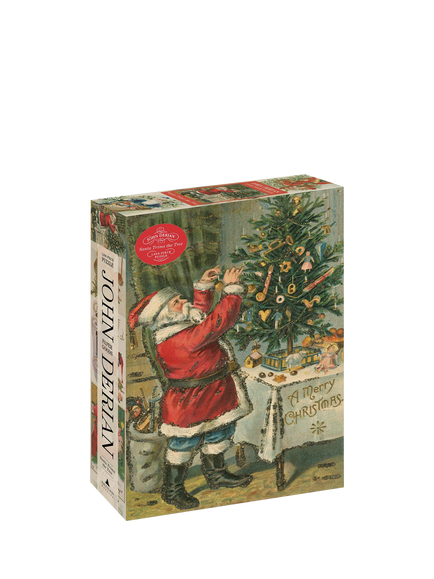 Laurence King Publishing John Derian Santa Trims the Tree Christmas Jigsaw Puzzle, 1000 Pieces, Multi