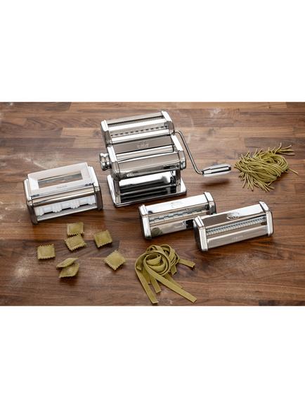 Marcato Atlas Plus Roller Pasta Machine Multi-Pasta Gift Set, Silver - view 2, Silver Chrome
