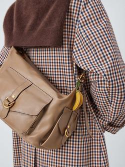 John Lewis Leather Banana Bag Charm, Yellow - view 2, Yellow