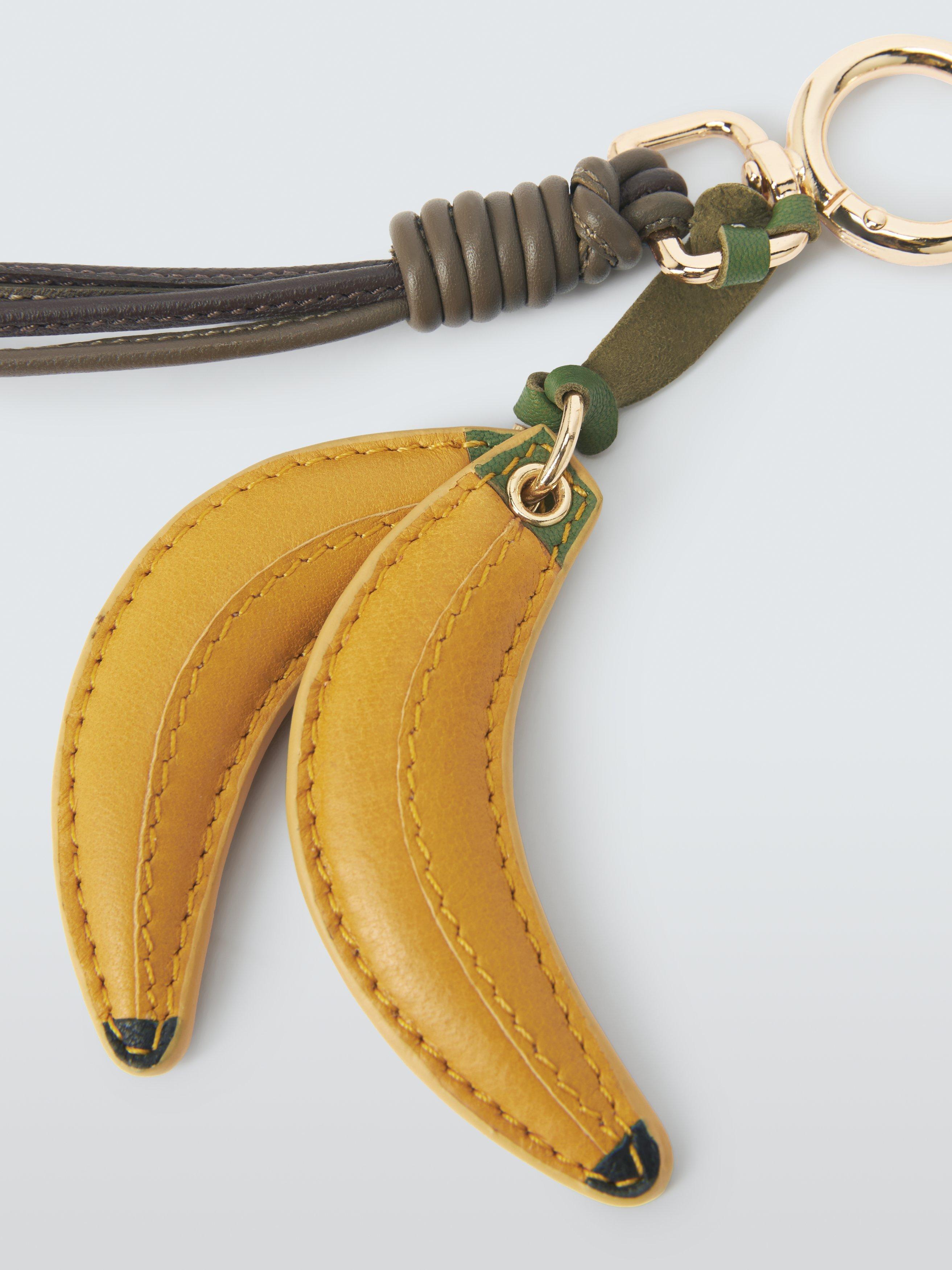 Product image 3 of 3, which shows John Lewis Leather Banana Bag Charm, Yellow