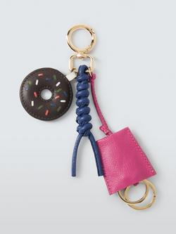 John Lewis Leather Donut Bag Charm, Multi, Multi