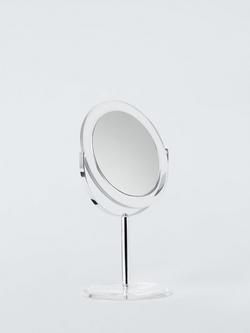 John Lewis Orbit Pedestal Mirror, Clear, Clear