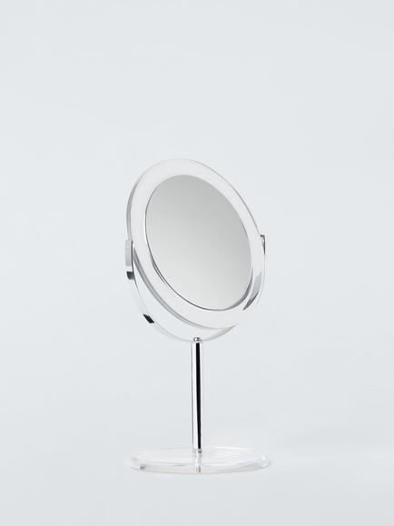 John Lewis Orbit Pedestal Mirror, Clear, Clear