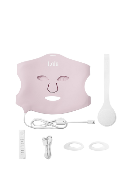 Lola SuperGlow LED Light Therapy Face Mask, Pink, Pink