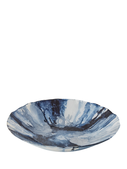 Anton Studio Designs Decorative Abstract Glass Bowl, 40cm, Blue, 