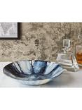 Anton Studio Designs Decorative Abstract Glass Bowl, 40cm, Blue