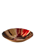 Anton Studio Designs Decorative Abstract Glass Bowl, 40cm, Red