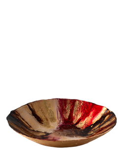 Anton Studio Designs Decorative Abstract Glass Bowl, 40cm, Red, 