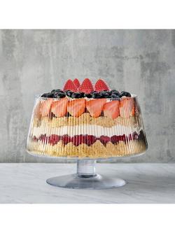 Anton Studio Designs Empire Footed Glass Trifle Bowl, 24cm, Clear - view 2, 