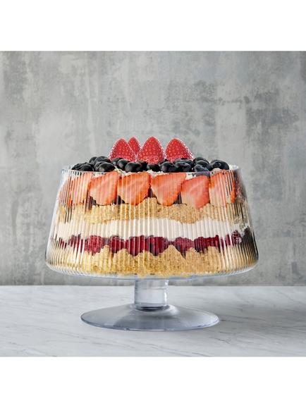 Anton Studio Designs Empire Footed Glass Trifle Bowl, 24cm, Clear - view 2, 