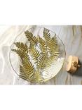 Anton Studio Designs Decorative Fern Glass Bowl, 40cm, Gold