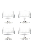 Anton Studio Designs Empire Footed Glass Trifle Bowl, Set of 4, 10.5cm, Clear