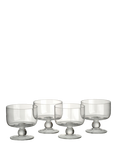 Artland Simplicity Footed Glass Dessert Coupe Bowl, Set of 4, 11cm, Clear