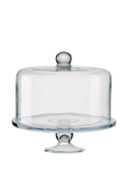 Artland Simplicity Glass Cake Stand & Dome Lid, 28cm, Clear