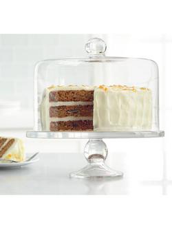 Artland Simplicity Glass Cake Stand & Dome Lid, 28cm, Clear - view 2, 