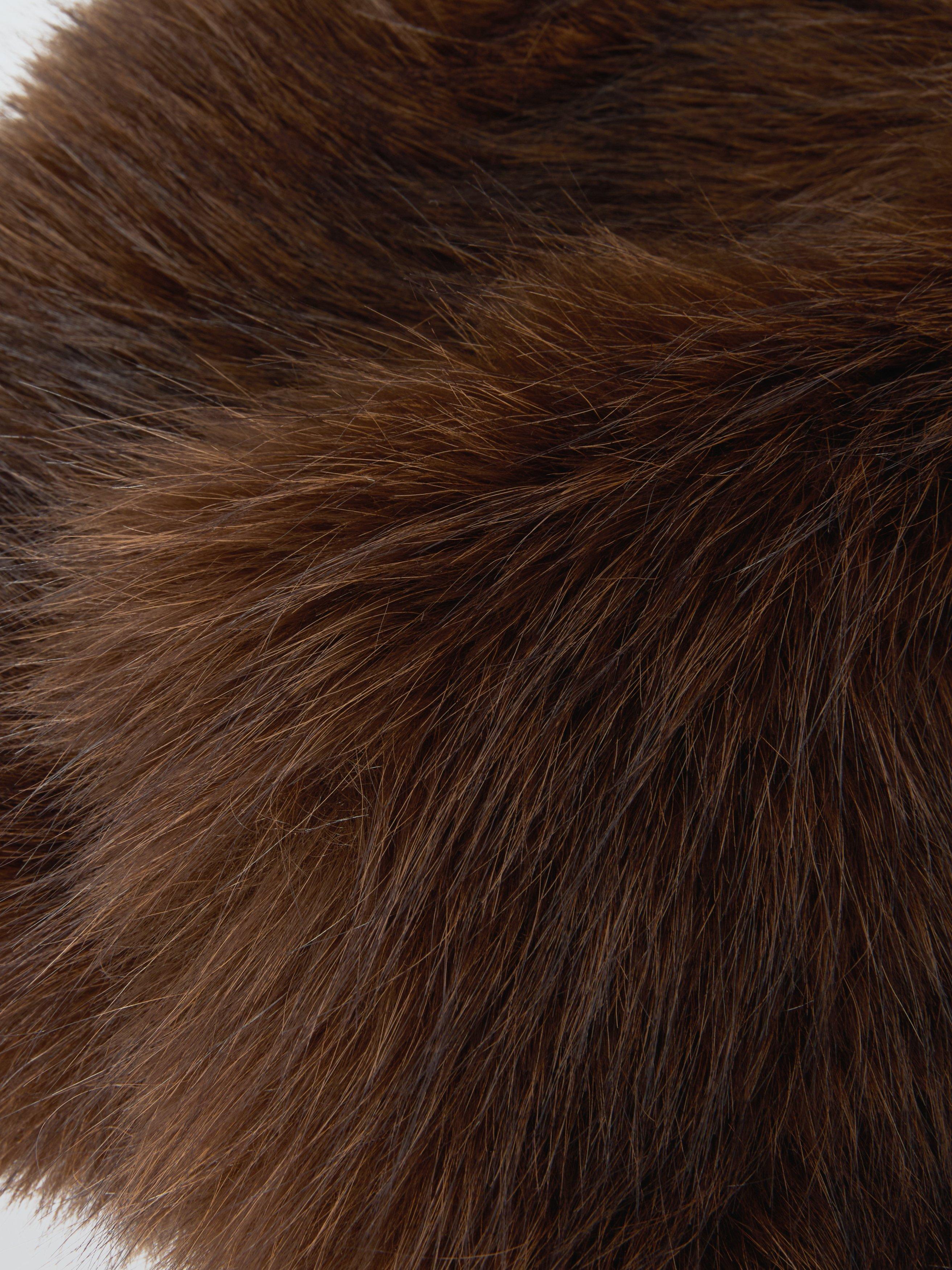 Product image 4 of 4, which shows John Lewis Faux Fur Collar, Chocolate