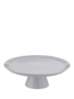 BIA Porcelain Cake Stand & Glass Dome, 30.5cm, White/Clear - view 2, 