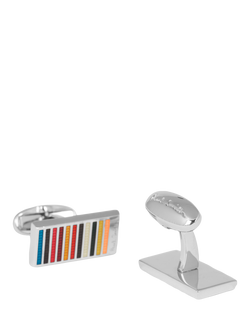 Paul Smith Stripe Rectangular Cufflinks - view 2, Multi Multi