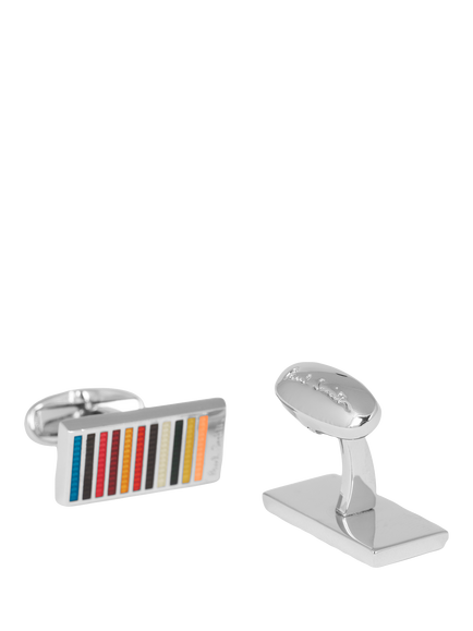 Paul Smith Stripe Rectangular Cufflinks - view 2, Multi Multi