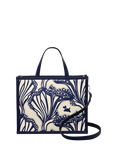 Radley Under The Sea Leather Multiway Grab Bag, Chalk/Navy