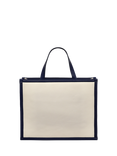 Radley Under The Sea Leather Multiway Grab Bag, Chalk/Navy