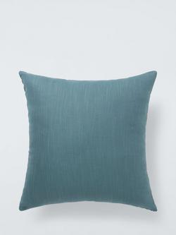 John Lewis Aiyana Trellis Cushion, Blue - view 2, Blue
