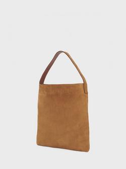 Gerard Darel Lady Suede Bag, Wheat - view 2, Wheat
