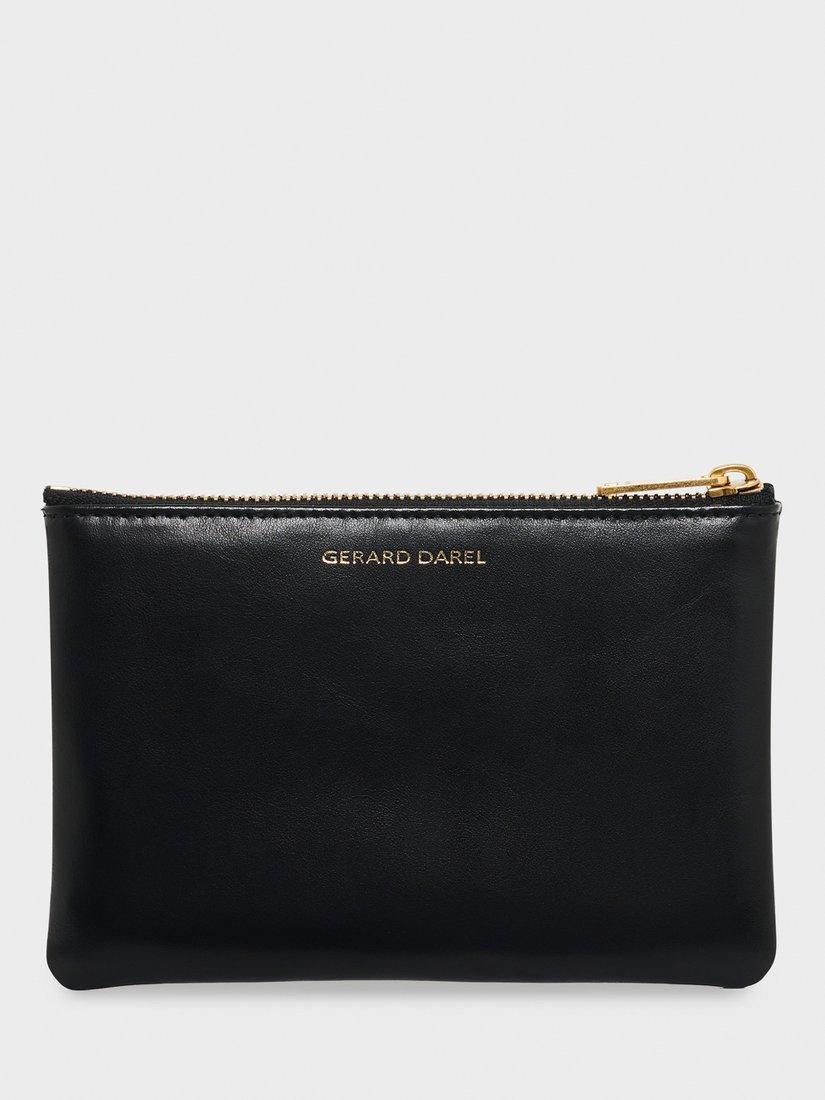 Product image 2 of 4, which shows Gerard Darel Pochette Pure Leather Clutch Bag, Black