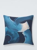 John Lewis Brushstroke Indoor/Outdoor Cushion, Navy