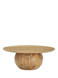 John Lewis Orb Acacia Wood Coffee Table, Natural, Natural