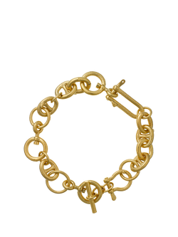 Alex Monroe Linked Chain T-Bar Bracelet, Gold, Gold