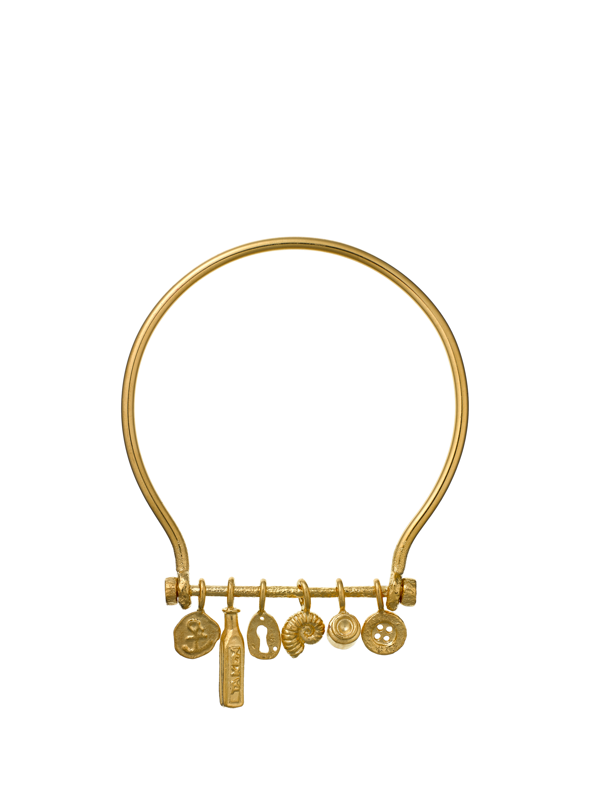 Product image 1 of 4, which shows Alex Monroe Oversized Link Charm Bracelet, Gold
